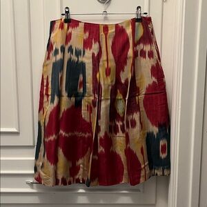 Colorful Abstract Ikat Print Women's Skirt